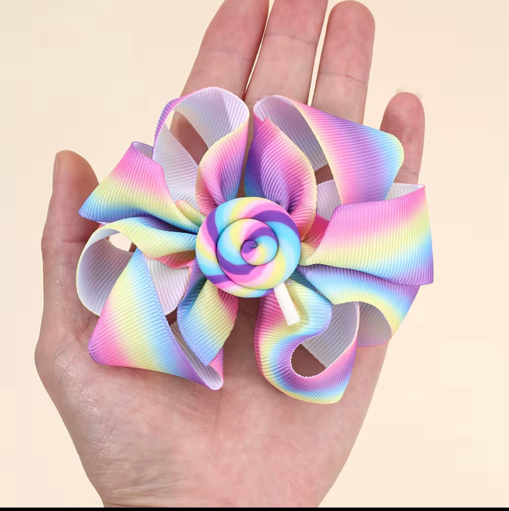 Handmade 6 piece hair bows for kids