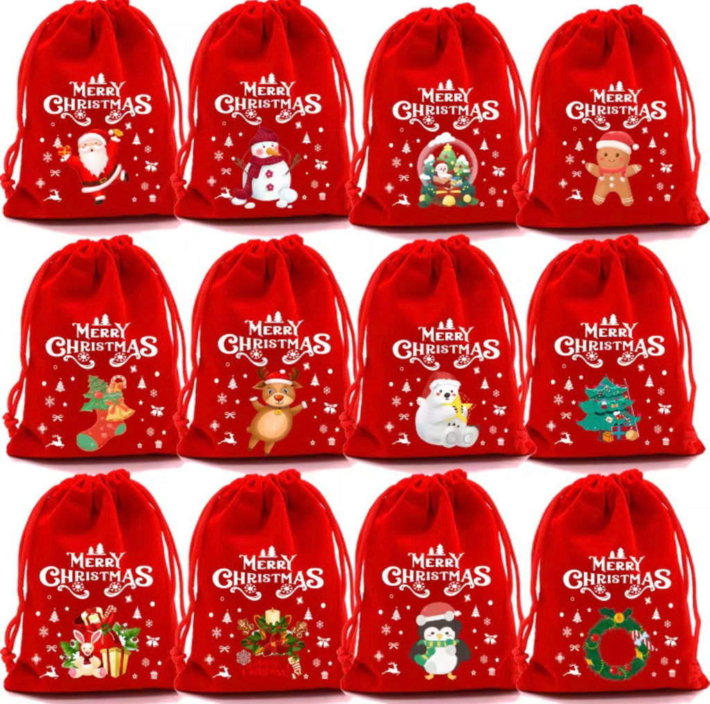 Handmade 7 piece Christmas gift bag 7 sizes