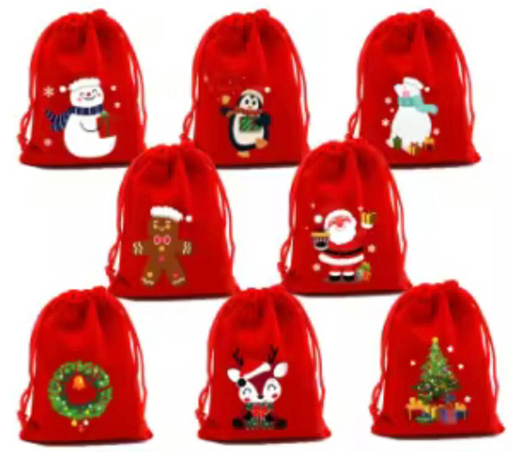 Handmade 7 piece Christmas gift bag 7 sizes